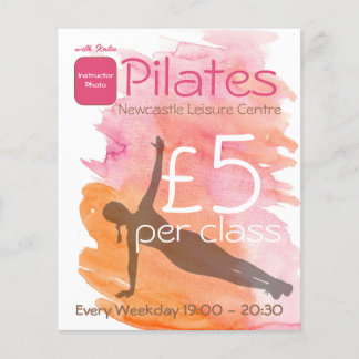 Folheto de propaganda de classe Pilates