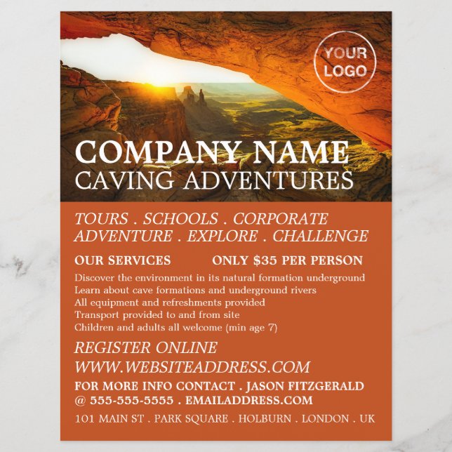 Folheto De Publicidade De Cavernas, Comprando Aven (Frente)