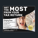 Folheto de Restituição de Preparação Fiscal (Prepa<br><div class="desc">Esses modelos de folheto de reembolso de preparação fiscal personalizáveis são excelentes para a pequena empresa de preparação/contabilista de impostos.</div>