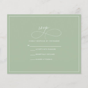 Folheto de RSVP Verde do Orçamento