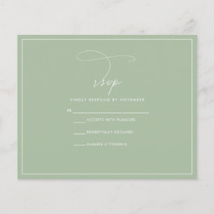 Folheto de RSVP Verde do Orçamento