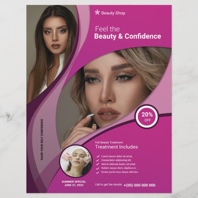 Folheto de salão de beleza (Frente)