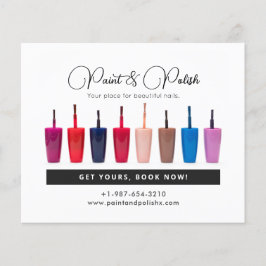 Folheto de Salão de Nail Set Coletor de Cor Polonê