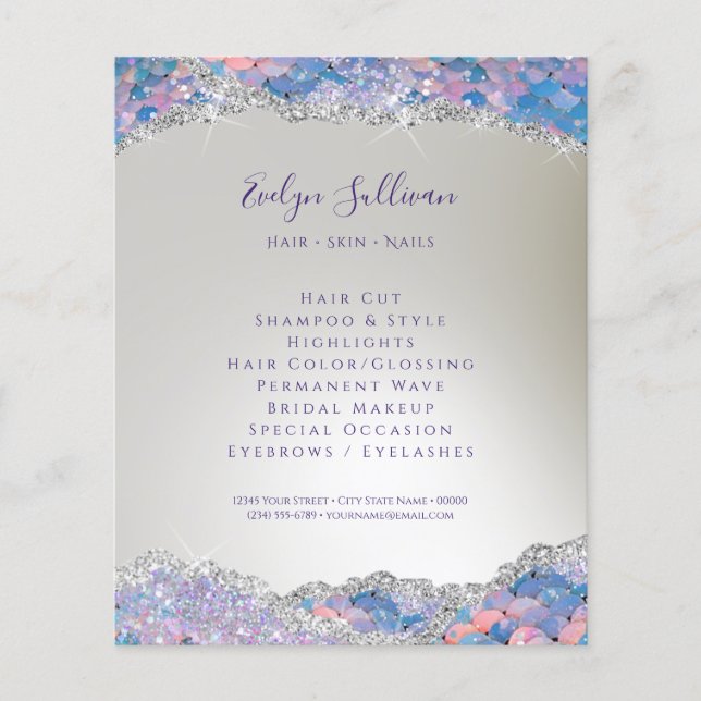 Folheto de sequências de sereia (Frente)