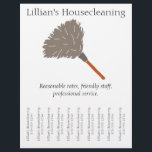 Folheto De Serviço De Cobertura De Habitação, Fita<br><div class="desc">Saiba mais sobre o seu negócio de abrigos ou serviços de empregadas com estes panfletos. Eles apresentam uma ilustração de um clássico duster de pena, seu nome comercial, uma breve descrição e faixas de rasga com seu número de telefone. Eles são perfeitos para pendurar o conselho do boletim do seu...</div>