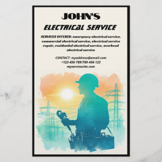 Folheto de serviço elétrico