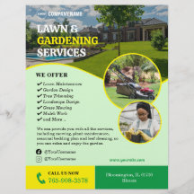 Folheto De Serviços De Jardim E De Cuidados De Lei