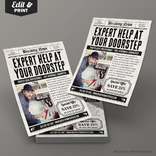 Folheto de Serviços de Jornais, Anúncios de Pequen