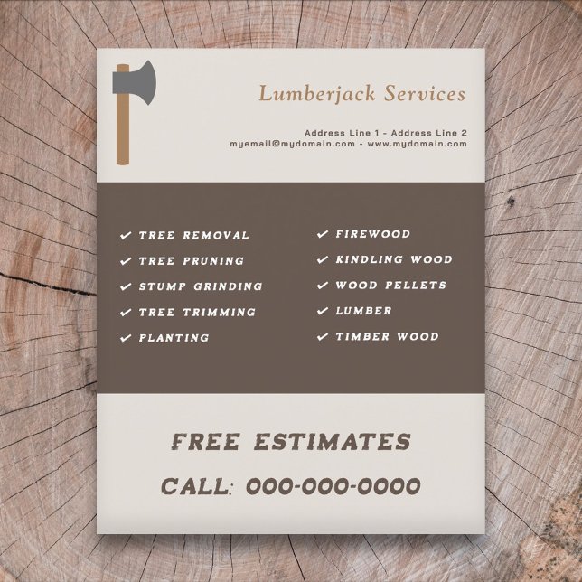 Folheto de Serviços Lumberjack (Lumberjack Services Flyer)