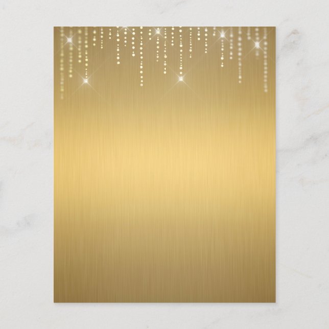 Folheto de vazio de ouro elegante (Verso)