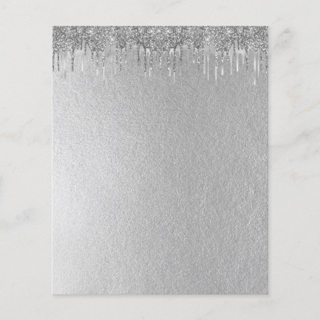 Folheto de vazio de prata elegante (Frente)