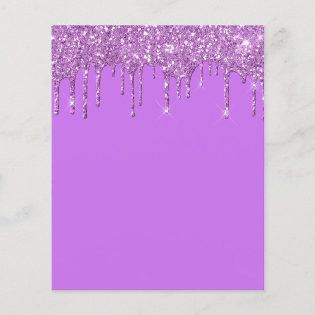 Folheto de vazio roxo Elegante (Frente)