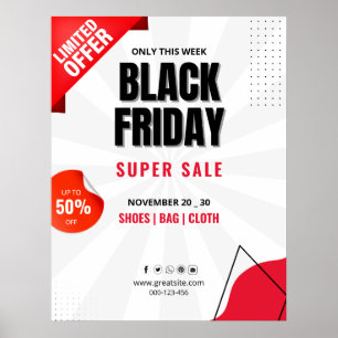 Folheto de vendas Black Friday, Poster de venda co