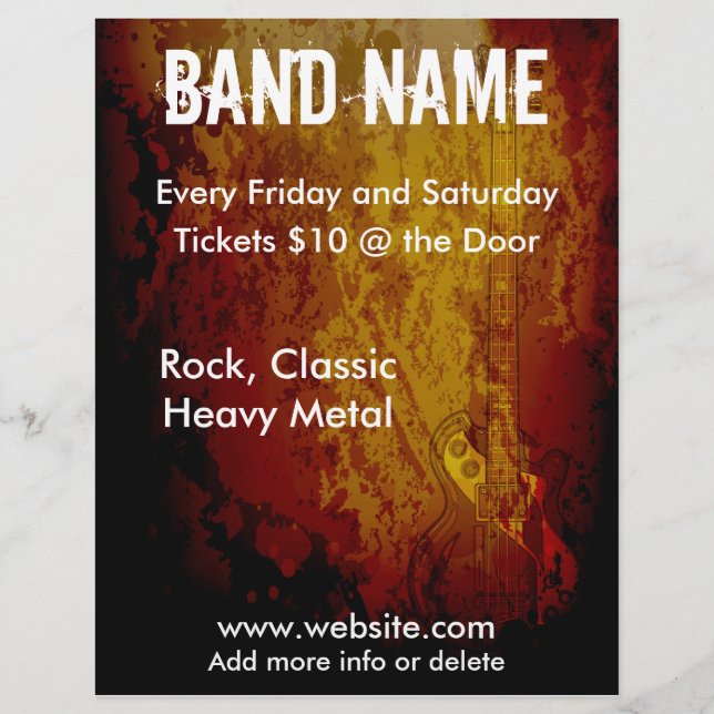 Folheto de Violão Grunge (Frente)