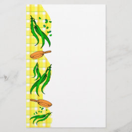 Folheto de Xadrez Amarelo Retro-Bean Verde