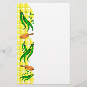 Folheto de Xadrez Amarelo Retro-Bean Verde