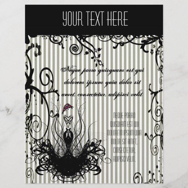 Folheto Diva Preto e Branco Riscado (Frente)