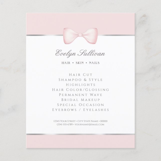 Folheto do arco rosa coquetel (Frente)