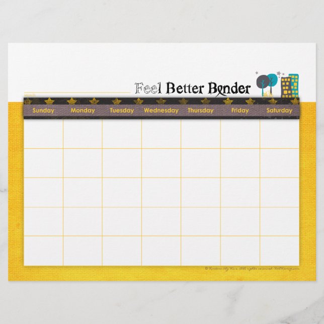 Folheto do Calendário do Binder de Sentimento Amar (Frente)