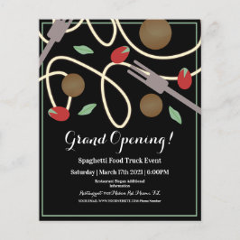 Folheto do Caminhão de Comida do Festival de Espag