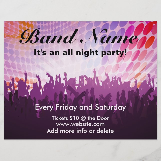 Folheto do concerto noturno (Frente)