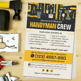 Folheto do Handyman - Reparo e Manutenção Doméstic