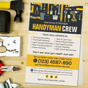 Folheto do Handyman - Reparo e Manutenção Doméstic