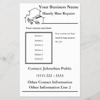 Folheto do Homem de Reparo Doméstico