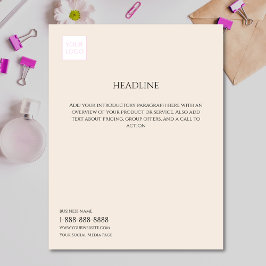 Folheto do Marketing para empresa com creme mínimo