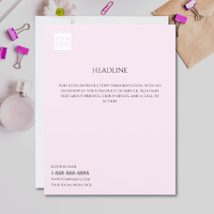 Folheto do Marketing para empresas, cor-de-rosa mí