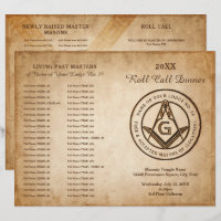 Folheto do Modelo Masonic Program Freemason
