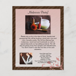 Folheto do Partido dos Cosméticos de Pequeno Rosa