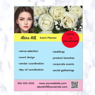 Folheto do Planejador de Eventos Editável