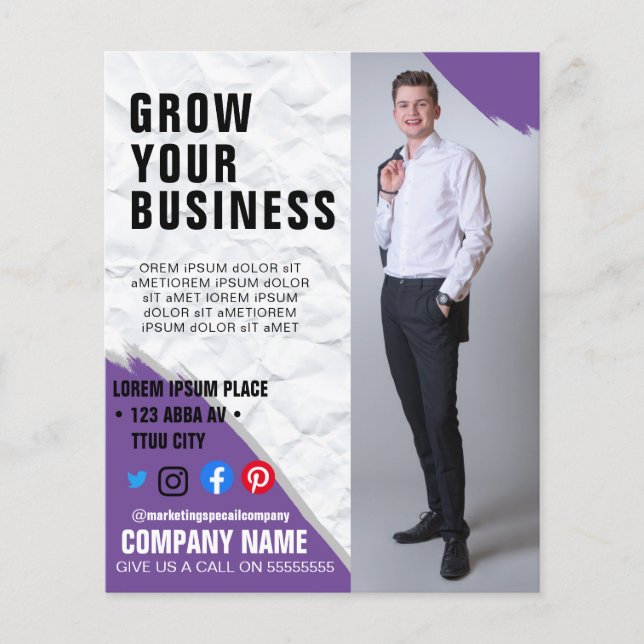 Folheto do poster do marketing comercial (Frente)