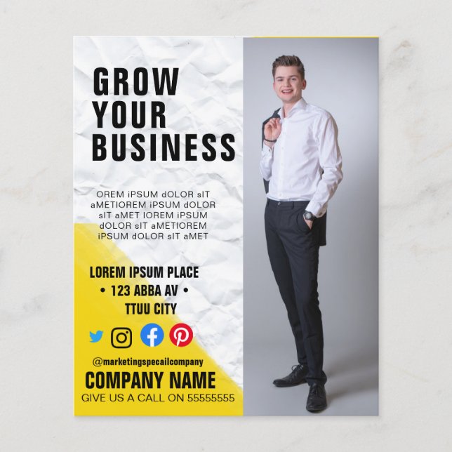 Folheto do poster do marketing comercial (Frente)