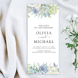 Folheto do Programa de Casamento Verde de Suculent