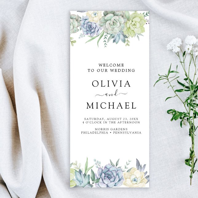 Folheto do Programa de Casamento Verde de Suculent (Criador carregado)