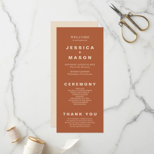 Folheto do Programa de Toneladas Moderno de Boho J (Frente/Verso In Situ)