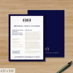 Folheto do Promocional azul e Dourado com logotipo<br><div class="desc">Um simples modelo de folheto comercial azul e ouro personalizado em um estilo moderno minimalista que pode ser facilmente atualizado com o logotipo da sua empresa, os detalhes de contato e o texto do folheto personalizado. Ideal para produtos de marketing, serviços, promoções, preços de eventos e muito mais. Perfeito para...</div>