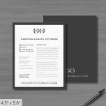 Folheto do Promocional cinza com logotipo<br><div class="desc">Um simples modelo de folheto comercial personalizado em um estilo moderno minimalista que pode ser facilmente atualizado com o logotipo da sua empresa, os detalhes de contato e o texto de folheto personalizado. Ideal para produtos de marketing, serviços, promoções, preços de eventos e muito mais. Perfeito para profissionais de negócios...</div>