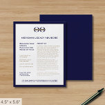 Folheto do promocional com logotipo<br><div class="desc">Um simples modelo de folheto comercial azul e ouro personalizado em um estilo moderno minimalista que pode ser facilmente atualizado com o logotipo da sua empresa, os detalhes de contato e o texto do folheto personalizado. Ideal para produtos de marketing, serviços, promoções, preços de eventos e muito mais. Perfeito para...</div>