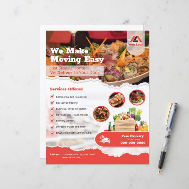 Folheto do Serviço de Entrega Doméstica (Frente/Verso In Situ)