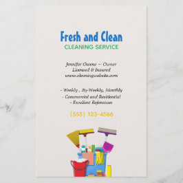 Folheto do Serviço de Limpeza Moderna do Balde