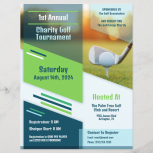 Folheto do Torneio de Golf Charity