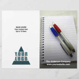 Folheto dobrado do Cobrir de logotipo comercial