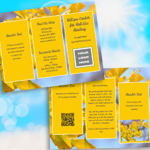 Folheto dobrado do logotipo comercial da Gingko