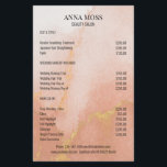 Folheto Dourado com Cor de Água Moderna<br><div class="desc">Moderno,  Aquarela,  Dourado Folheto de Leve...  em ambos os lados. Projetados para designers,  estilistas,  salões,  cabelos e maquiadores,  unhas e artistas Lash,  centro de bem-estar e muito mais.</div>