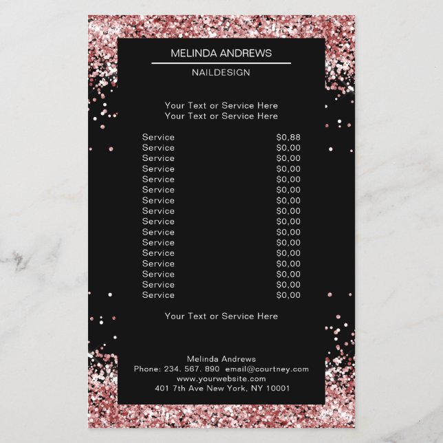 Folheto Dourado Elegante de ambos os lados (Verso)