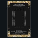 Folheto Dourado Elegante de ambos os lados<br><div class="desc">Um design elegante e refinado com uma imagem digital feita de vidro prateado-lilás. Nota: O processo de produção não usa um filme real,  apenas a cor é impressa completamente. Adicione seus dados,  logotipo,  detalhes da empresa e fotos em minutos.</div>