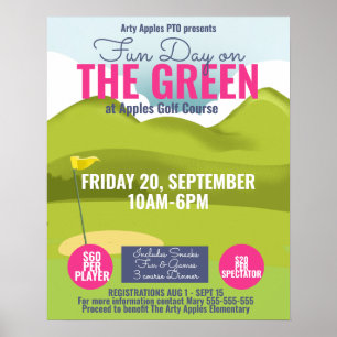 folheto e poster para arrecadação de fundos do t